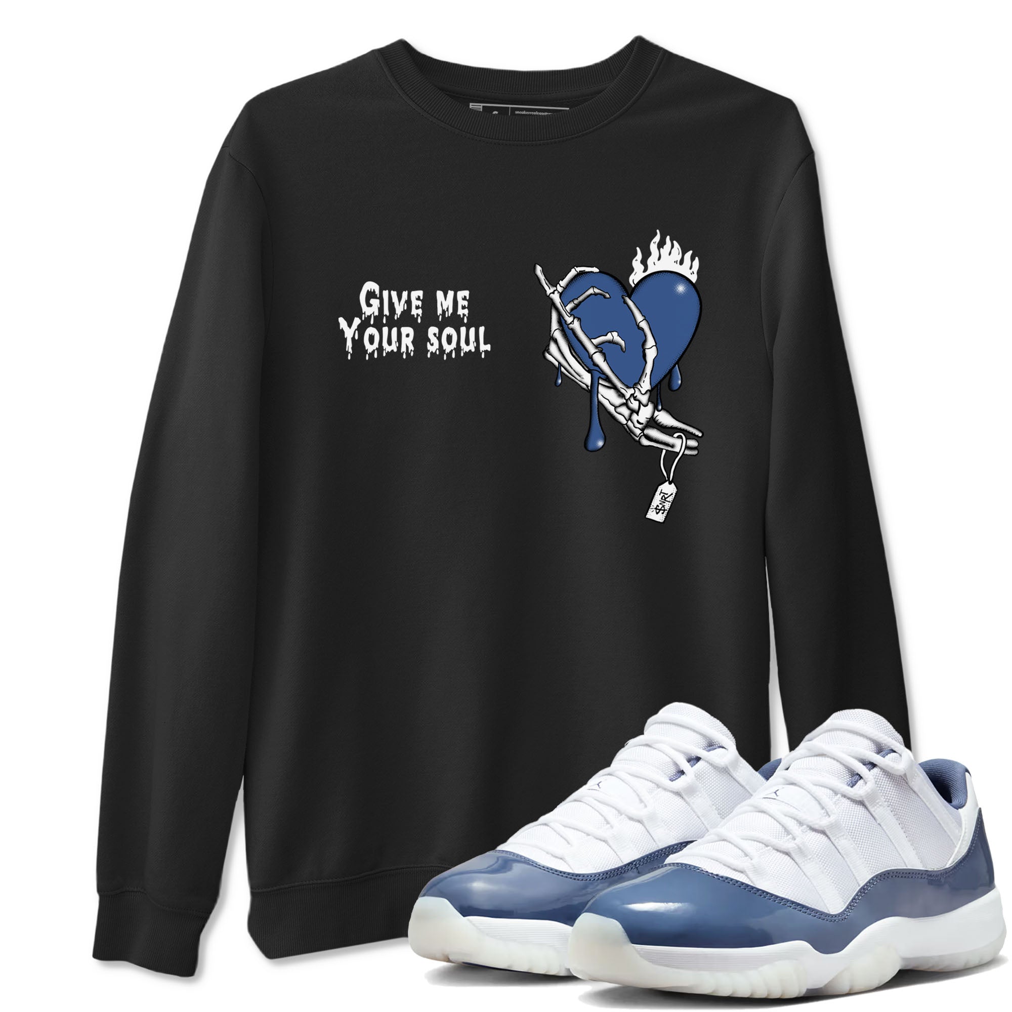 Give Me Your Soul snkmatch Tees - Air Jordan 11 Diffused Blue