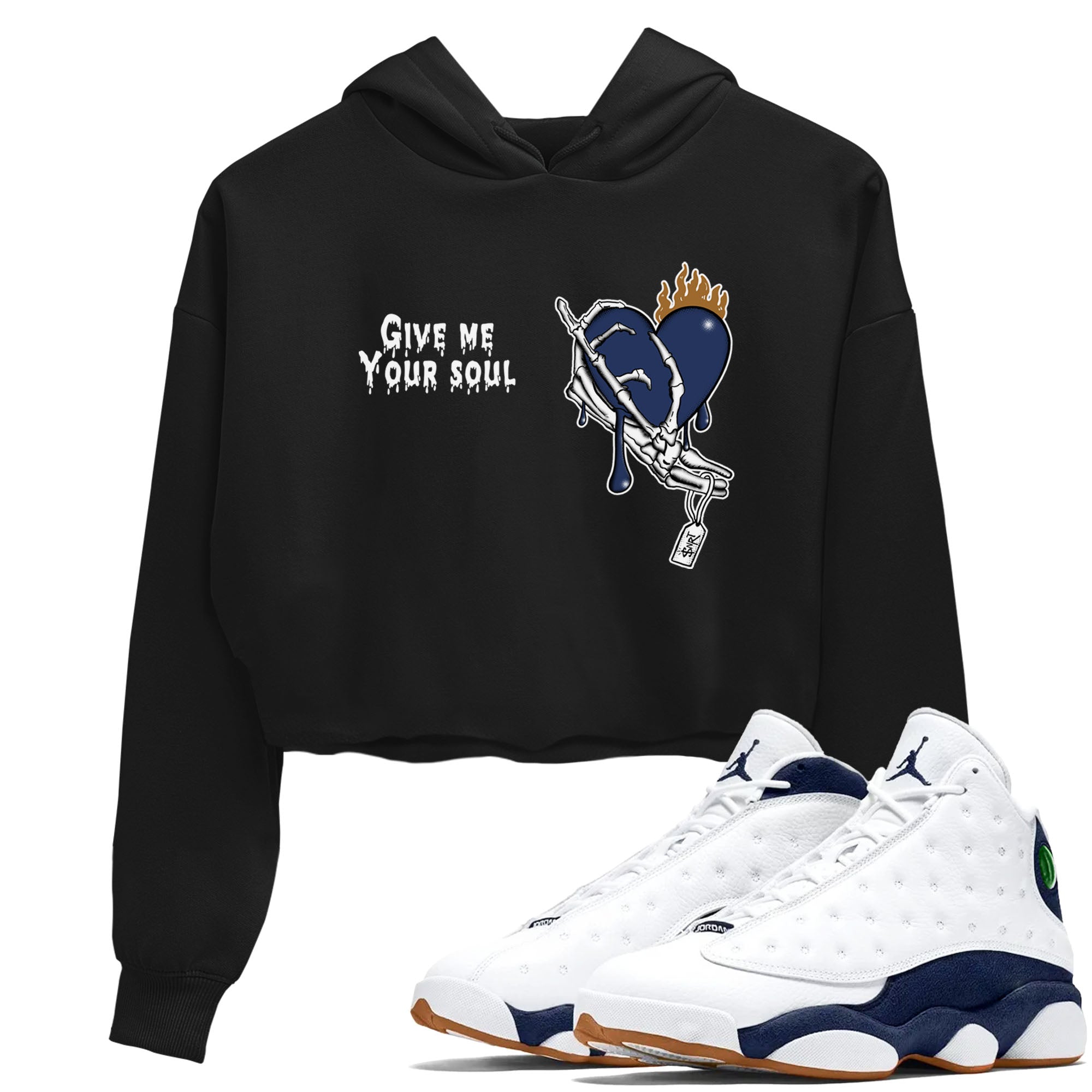 Give Me Your Soul snkmatch Women's Top - Air Jordan 13 Midnight Navy