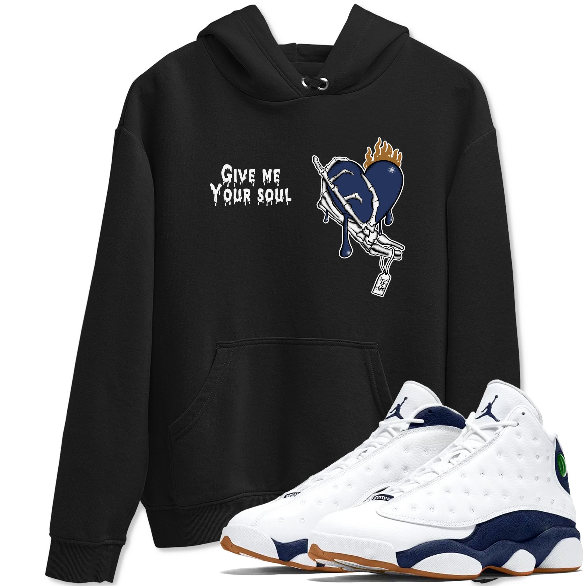 Give Me Your Soul snkmatch Tees - Air Jordan 13 Midnight Navy