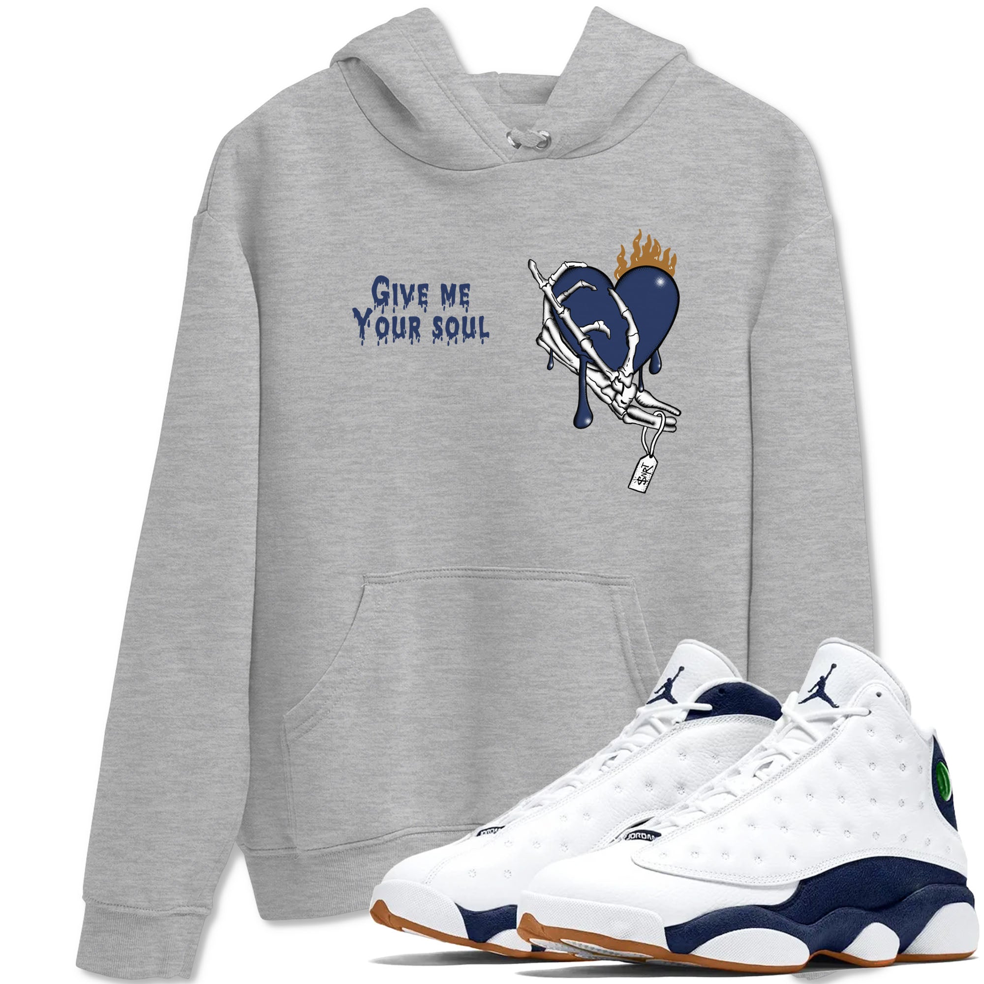 Give Me Your Soul snkmatch Tees - Air Jordan 13 Midnight Navy