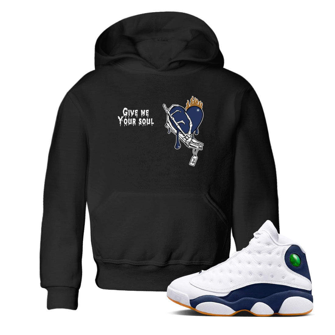 Give Me Your Soul snkmatch Tees Kids - Air Jordan 13 Midnight Navy