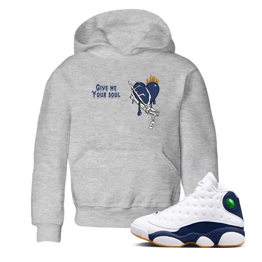 Give Me Your Soul snkmatch Tees Kids - Air Jordan 13 Midnight Navy