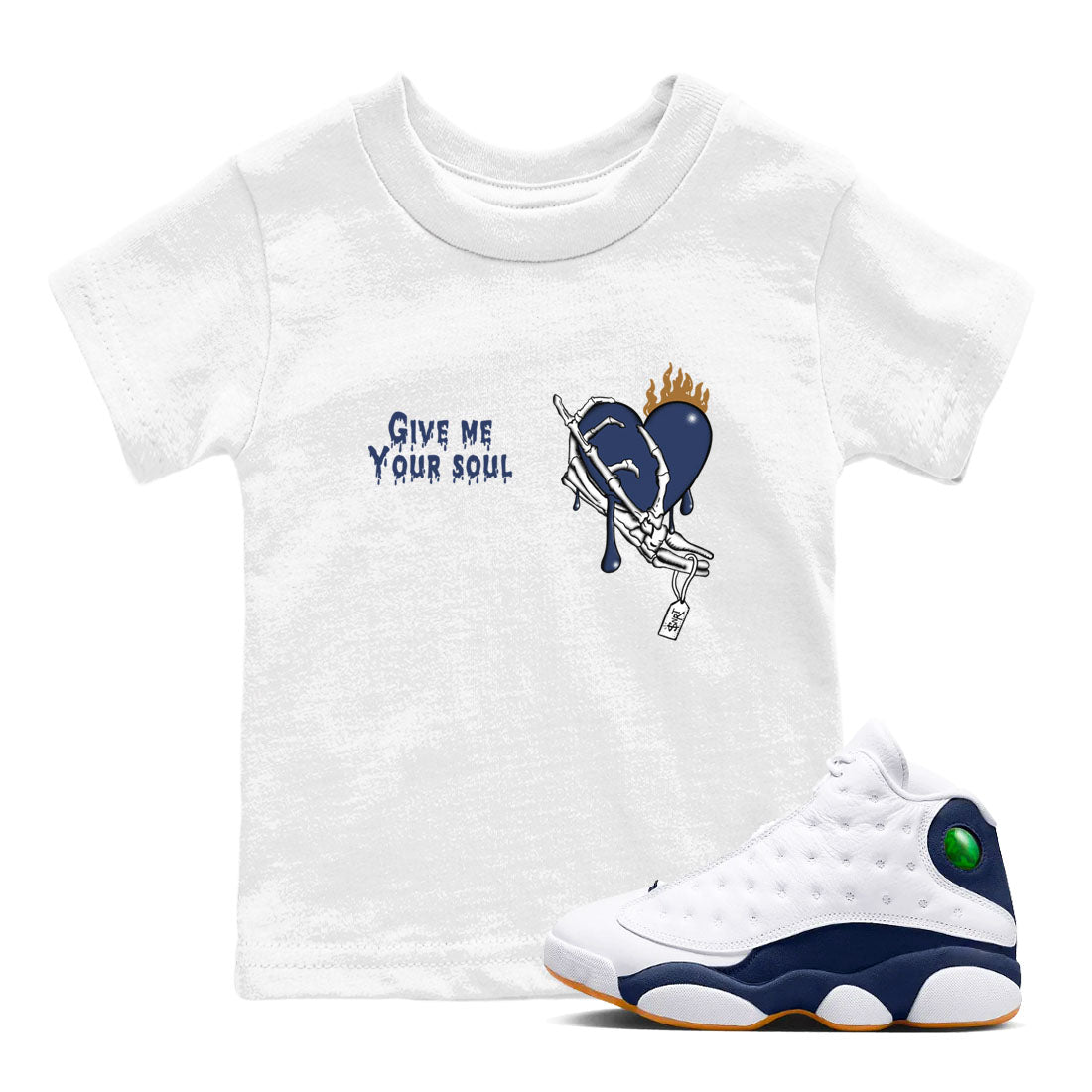 Give Me Your Soul snkmatch Tees Kids - Air Jordan 13 Midnight Navy