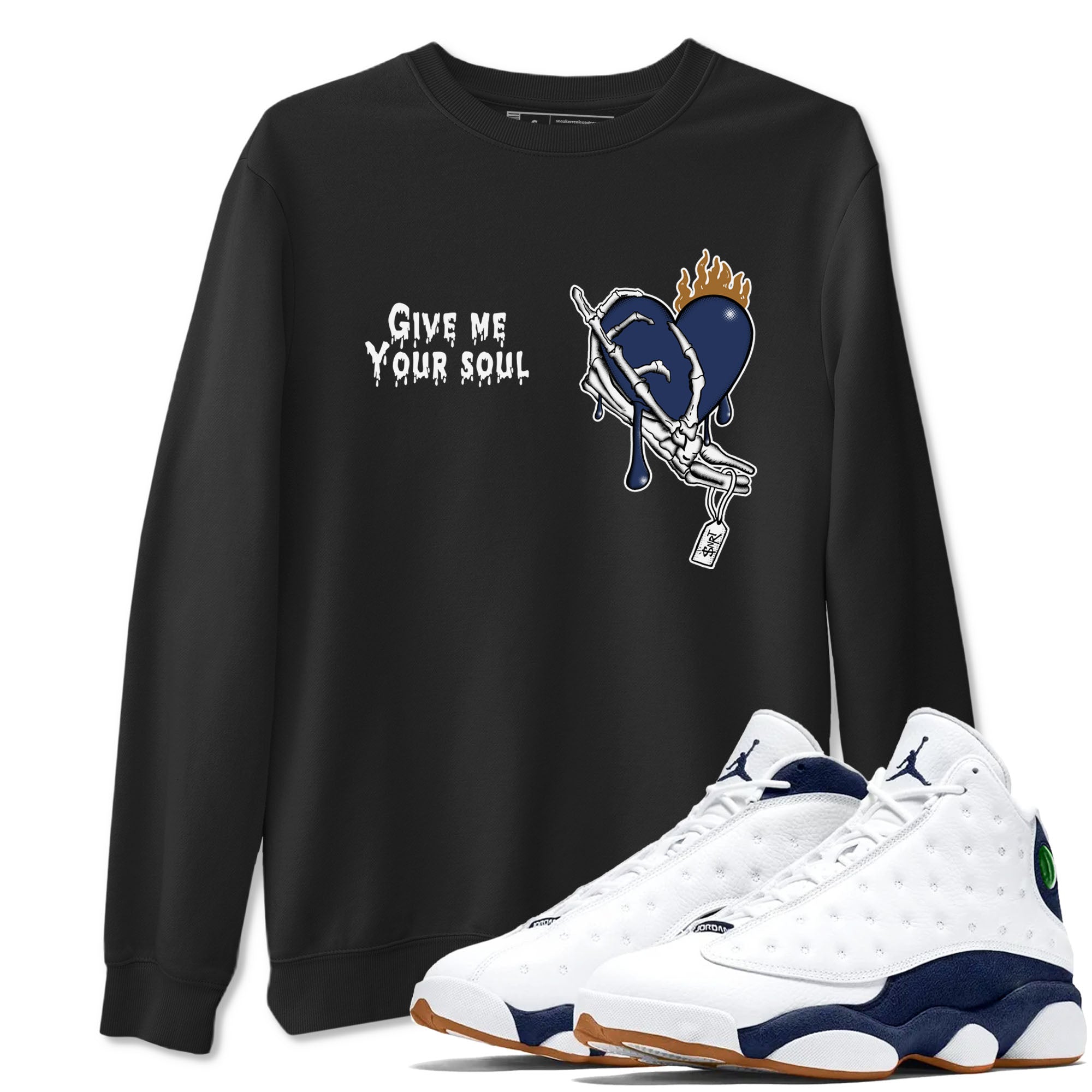 Give Me Your Soul snkmatch Tees - Air Jordan 13 Midnight Navy