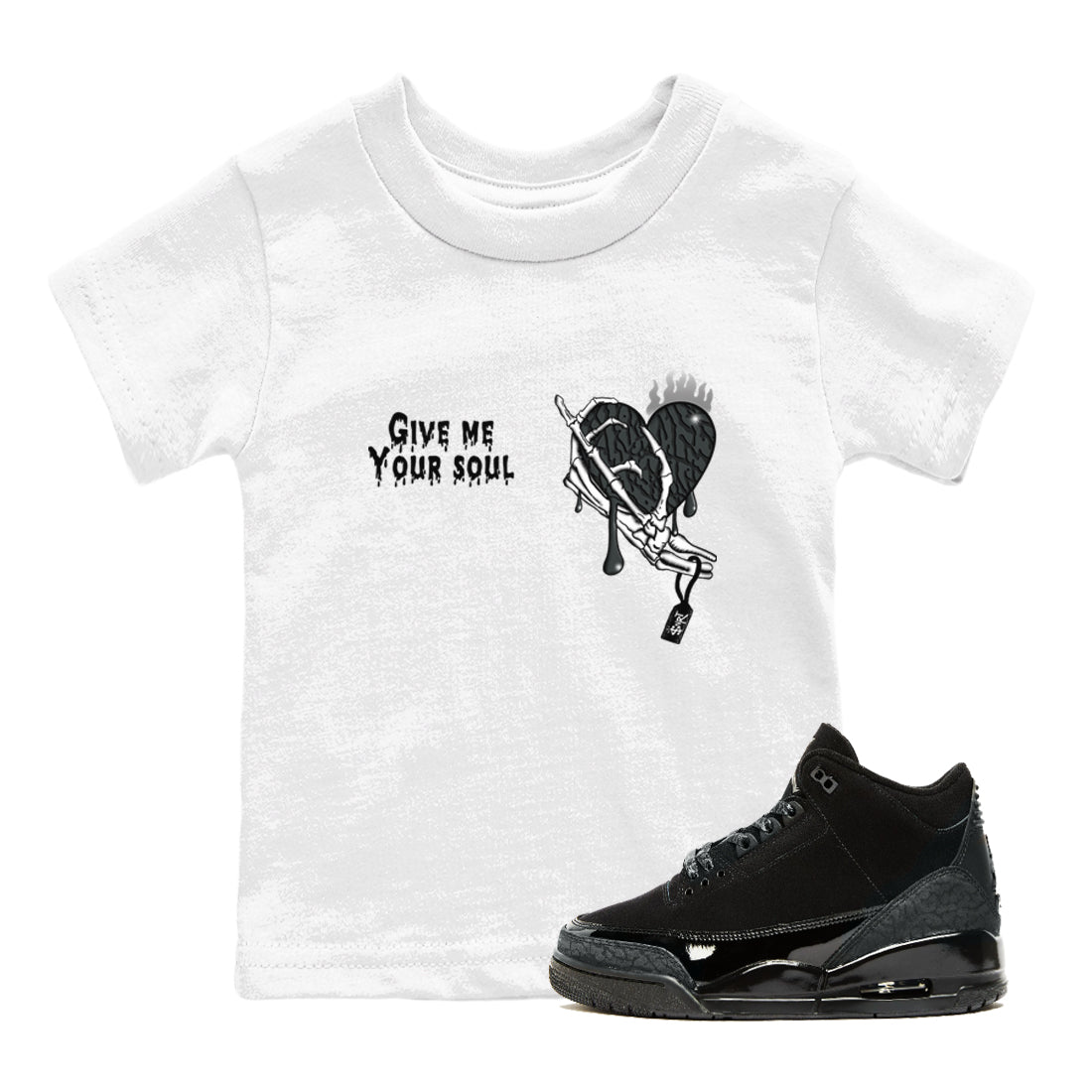 Give Me Your Soul snkmatch Tees Kids - Air Jordan 3 Black Cat