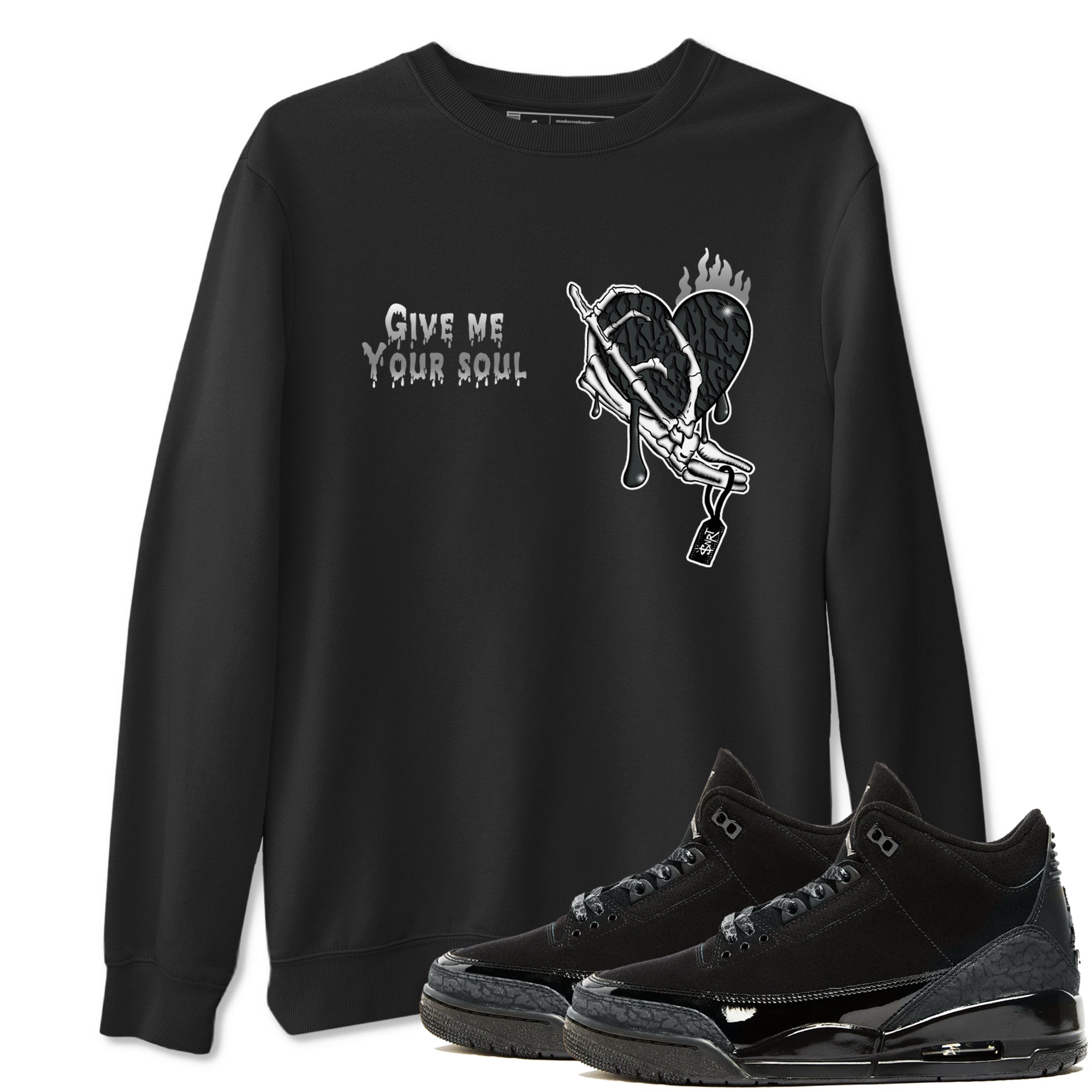 Give Me Your Soul snkmatch Tees - Air Jordan 3 Black Cat