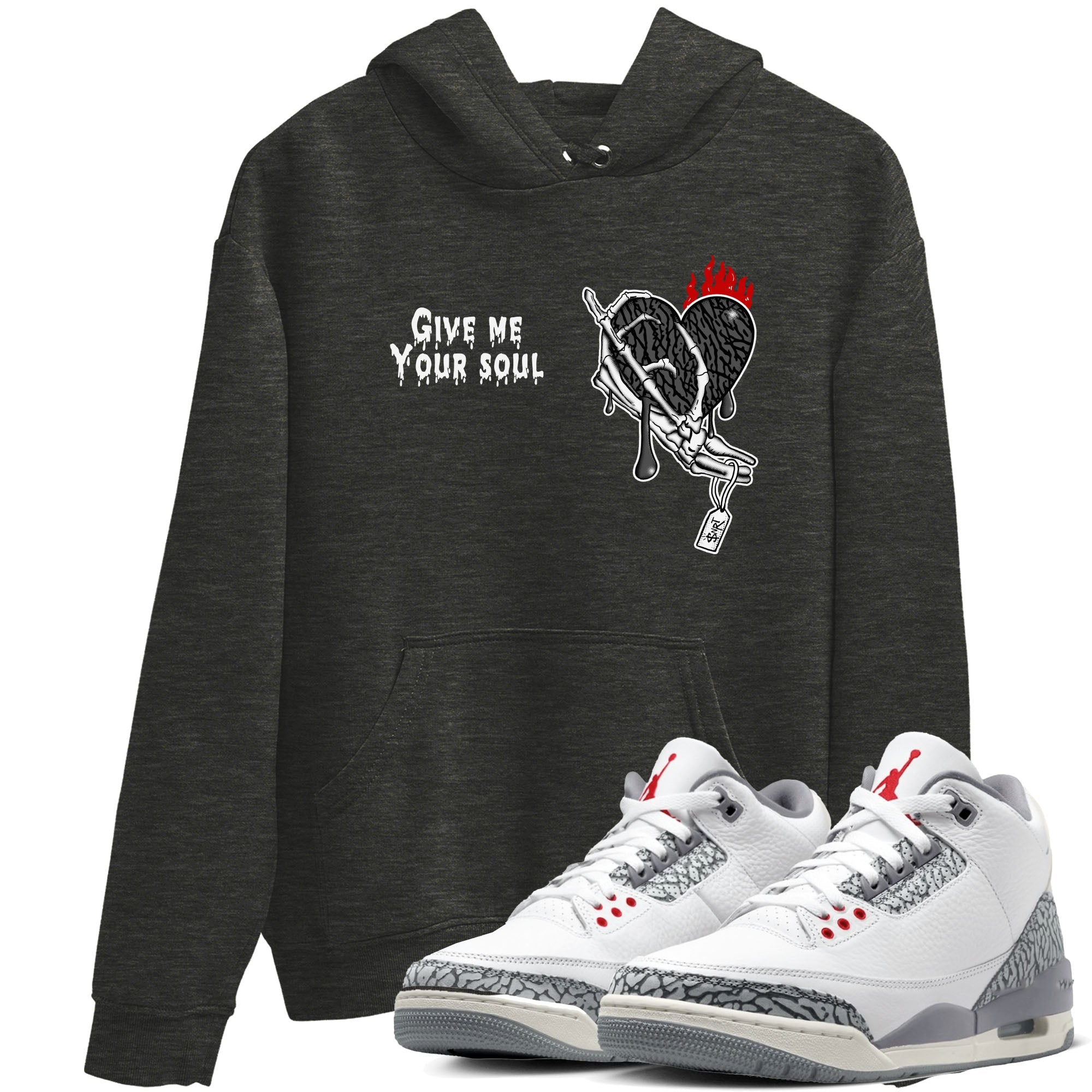 Give Me Your Soul snkmatch Tees - Air Jordan 3 Cement Grey