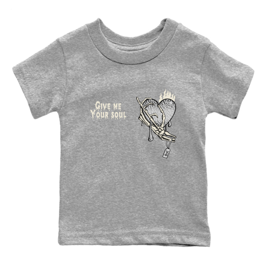 Give Me Your Soul snkmatch Tees Kids - Air Jordan 3 Sail and Cement Grey