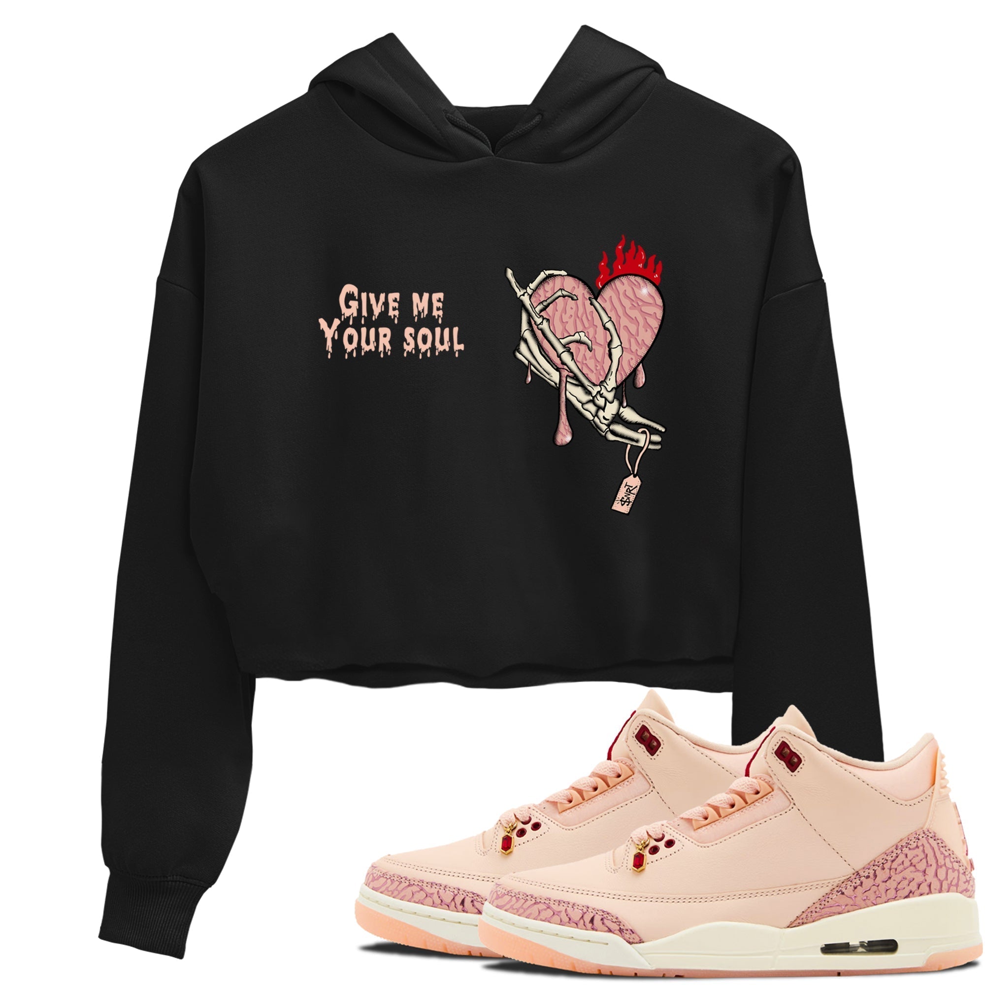 Give Me Your Soul snkmatch Women's Top - Air Jordan 3 Valentines Day