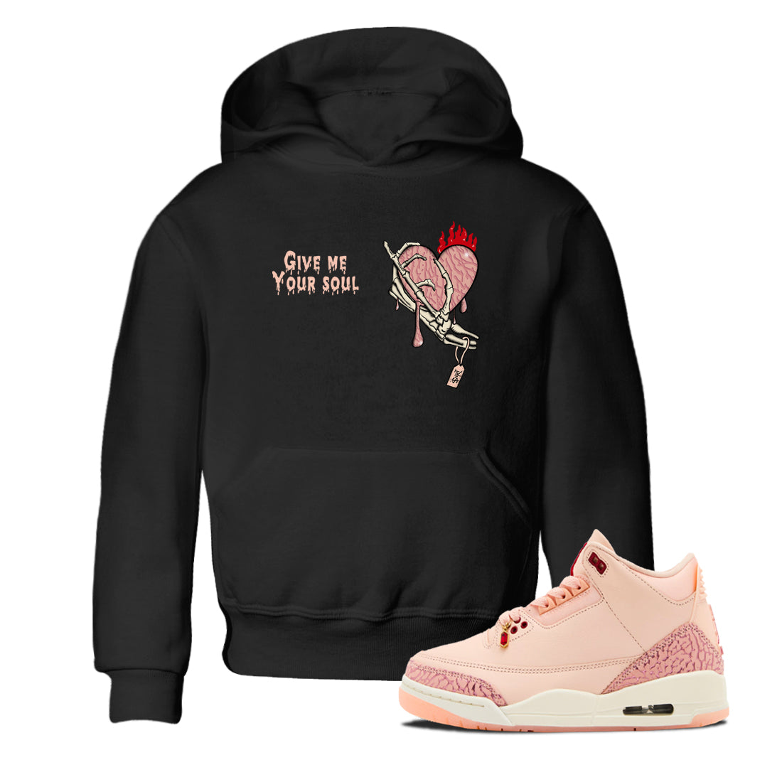 Give Me Your Soul snkmatch Tees Kids - Air Jordan 3 Valentines Day