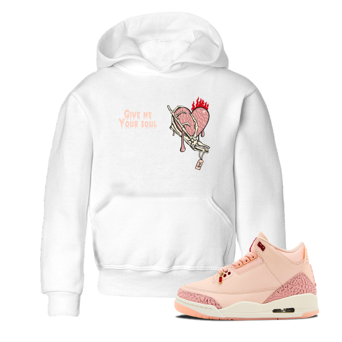 Give Me Your Soul snkmatch Tees Kids - Air Jordan 3 Valentines Day