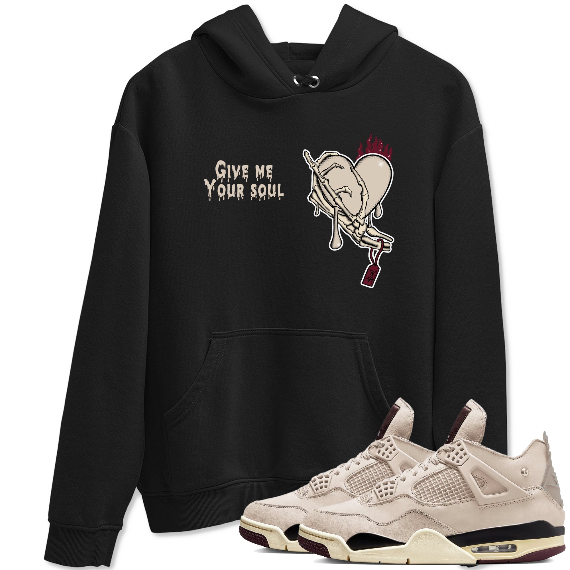 Give Me Your Soul snkmatch Tees - Air Jordan 4 A Ma Maniere x Fossil Stone