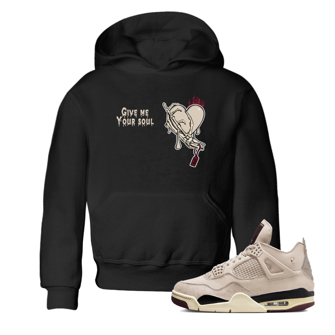 Give Me Your Soul snkmatch Tees Kids - Air Jordan 4 A Ma Maniere x Fossil Stone