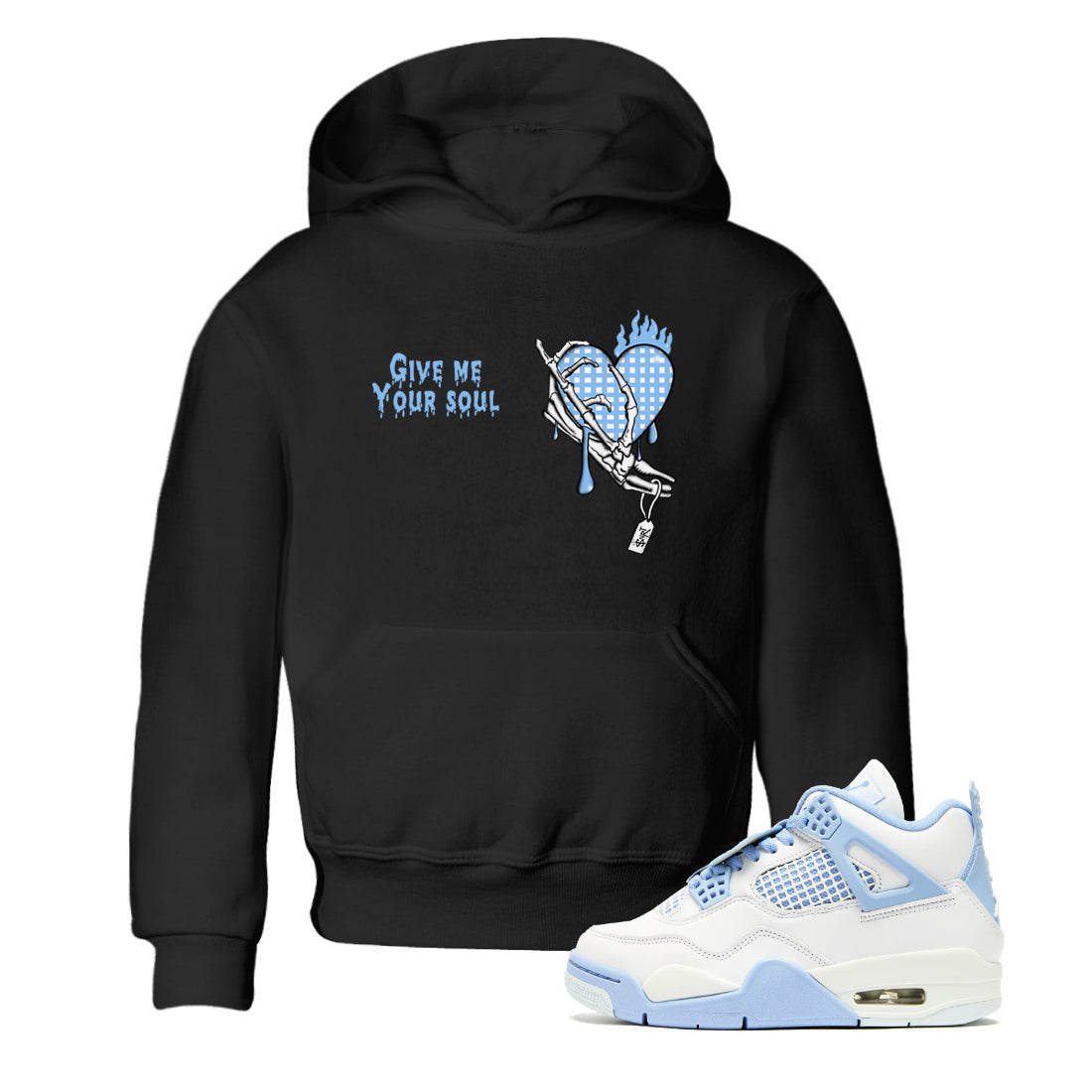 Give Me Your Soul snkmatch Tees Kids - Air Jordan 4 Aluminum