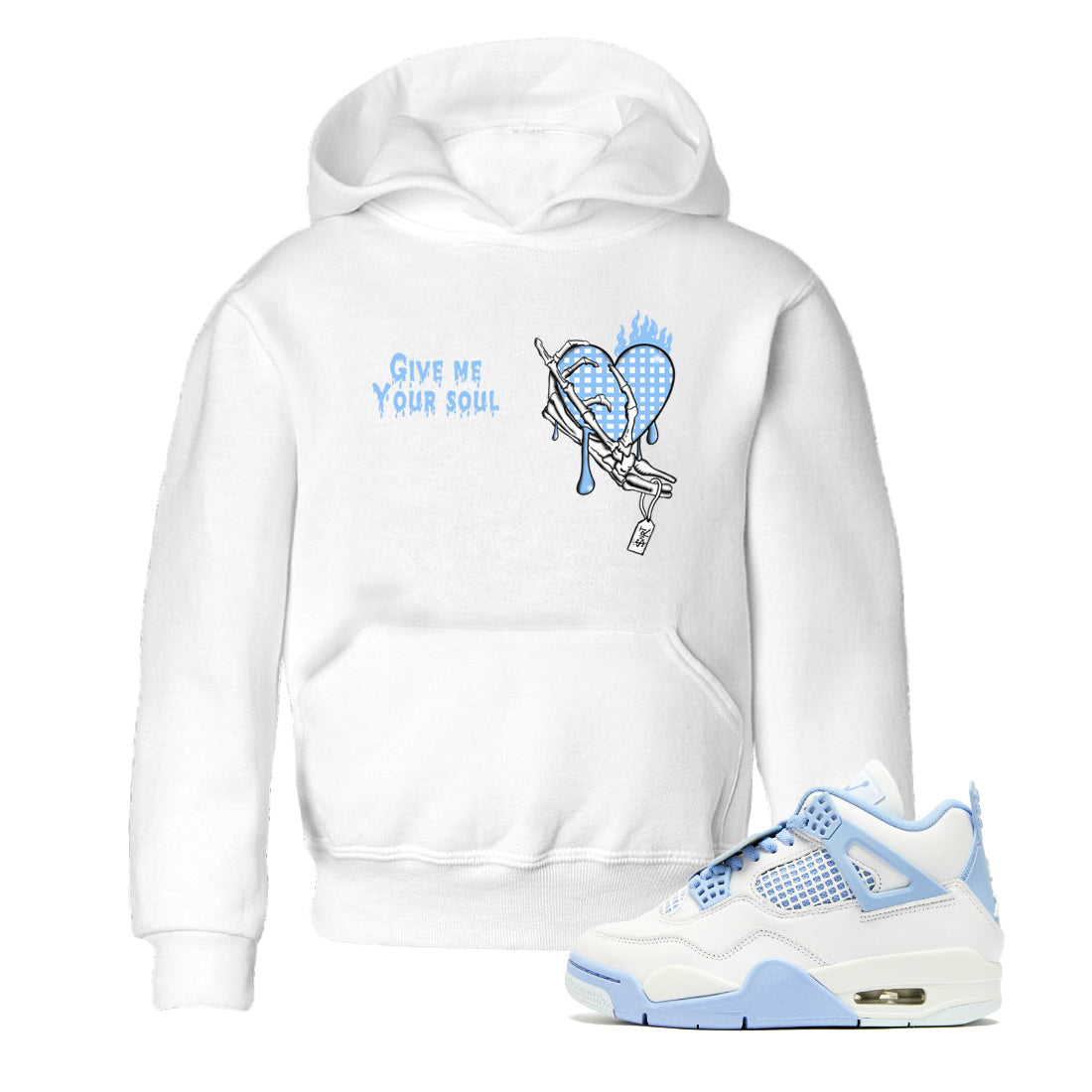 Give Me Your Soul snkmatch Tees Kids - Air Jordan 4 Aluminum
