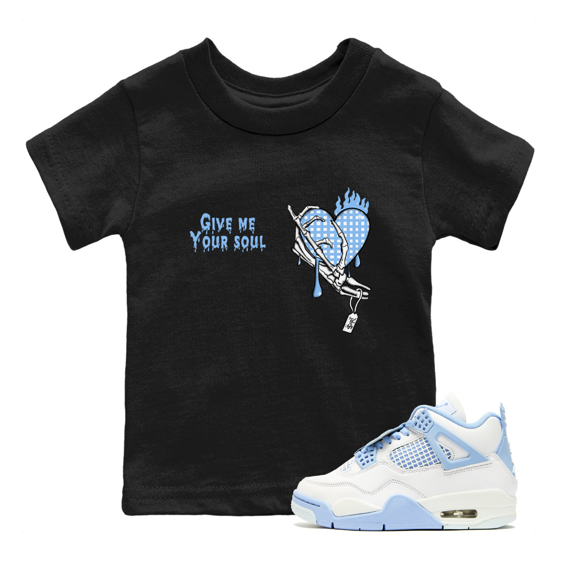 Give Me Your Soul snkmatch Tees Kids - Air Jordan 4 Aluminum