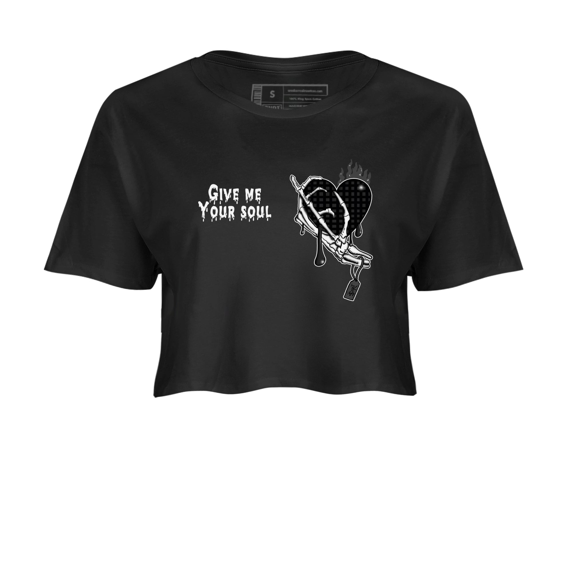 Give Me Your Soul snkmatch Women's Top - Air Jordan 4 Black Cat