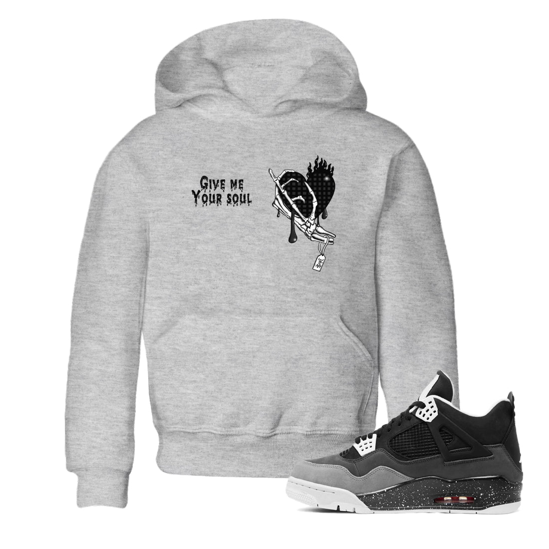 Give Me Your Soul snkmatch Tees Kids - Air Jordan 4 Fear