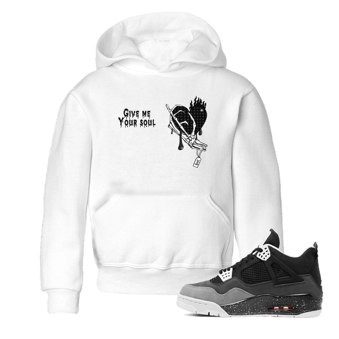 Give Me Your Soul snkmatch Tees Kids - Air Jordan 4 Fear