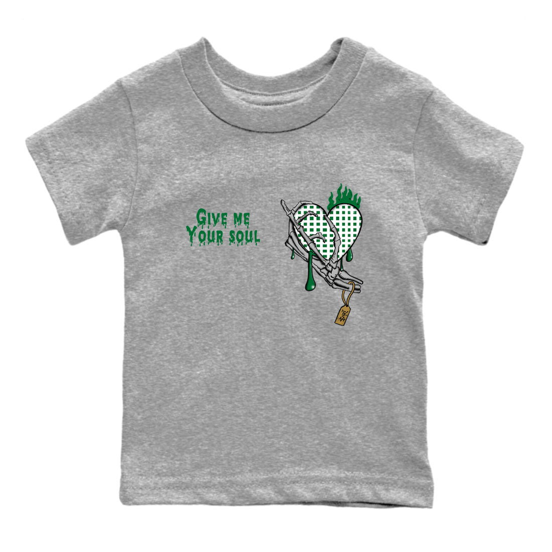Give Me Your Soul snkmatch Tees Kids - Air Jordan 4 Pine Green