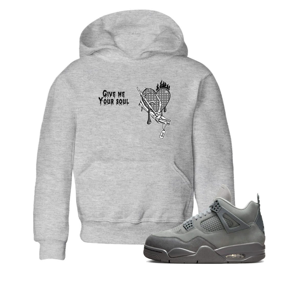 Give Me Your Soul snkmatch Tees Kids - Air Jordan 4 Wet Cement