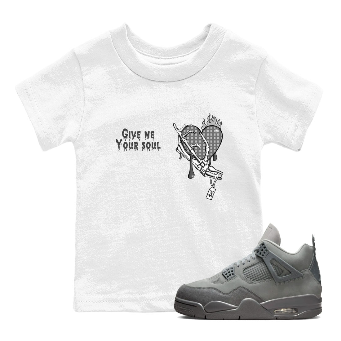 Give Me Your Soul snkmatch Tees Kids - Air Jordan 4 Wet Cement
