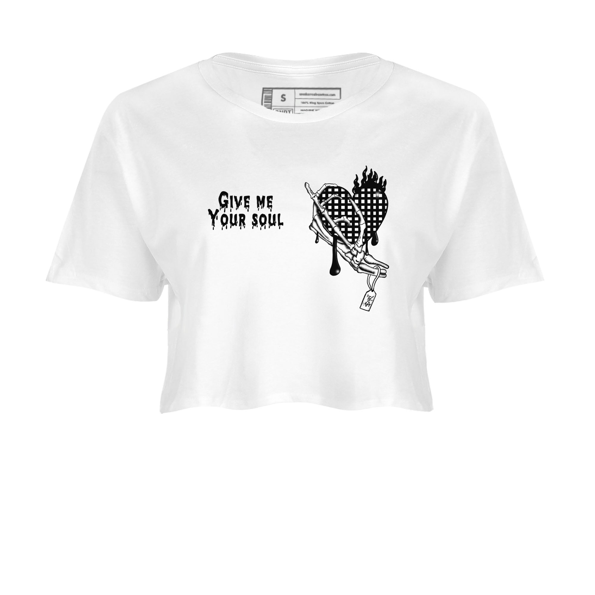 Give Me Your Soul snkmatch Women's Top - Air Jordan 4 White Thunder