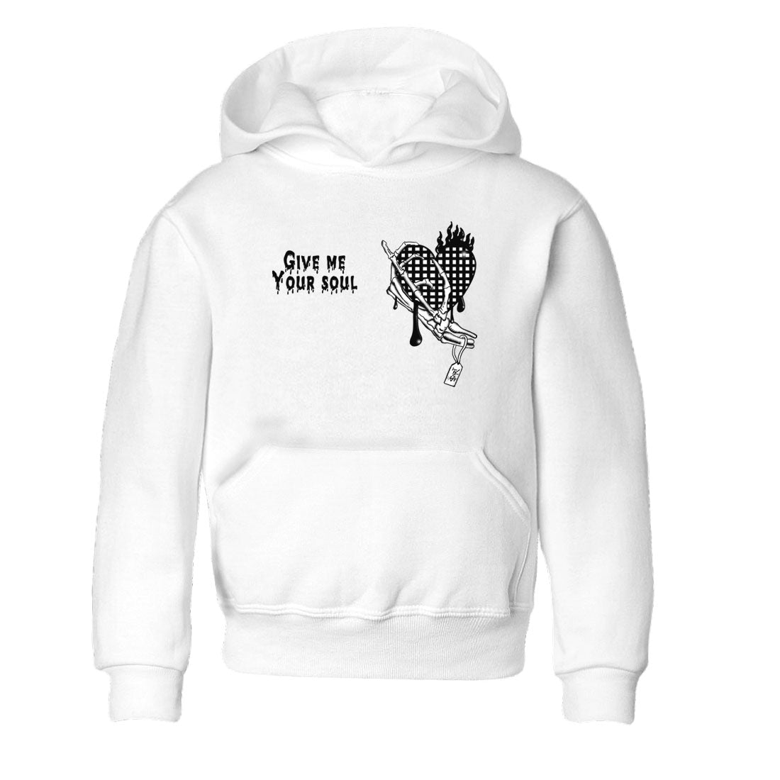 Give Me Your Soul snkmatch Tees Kids - Air Jordan 4 White Thunder