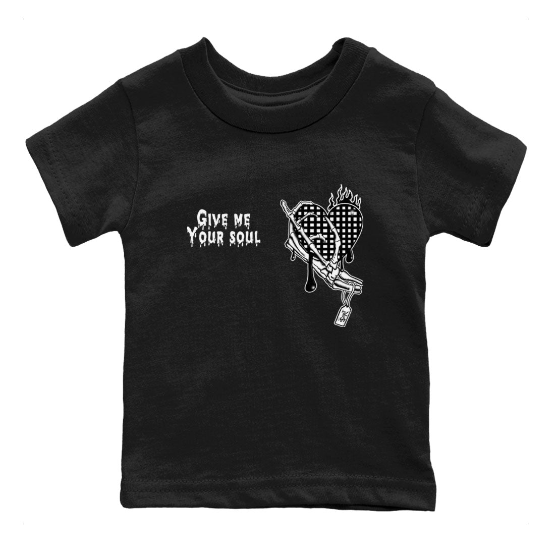 Give Me Your Soul snkmatch Tees Kids - Air Jordan 4 White Thunder