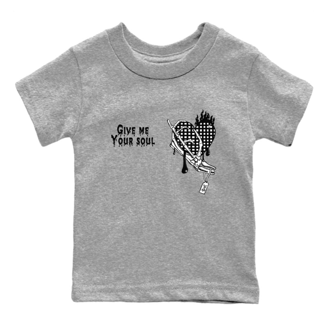 Give Me Your Soul snkmatch Tees Kids - Air Jordan 4 White Thunder
