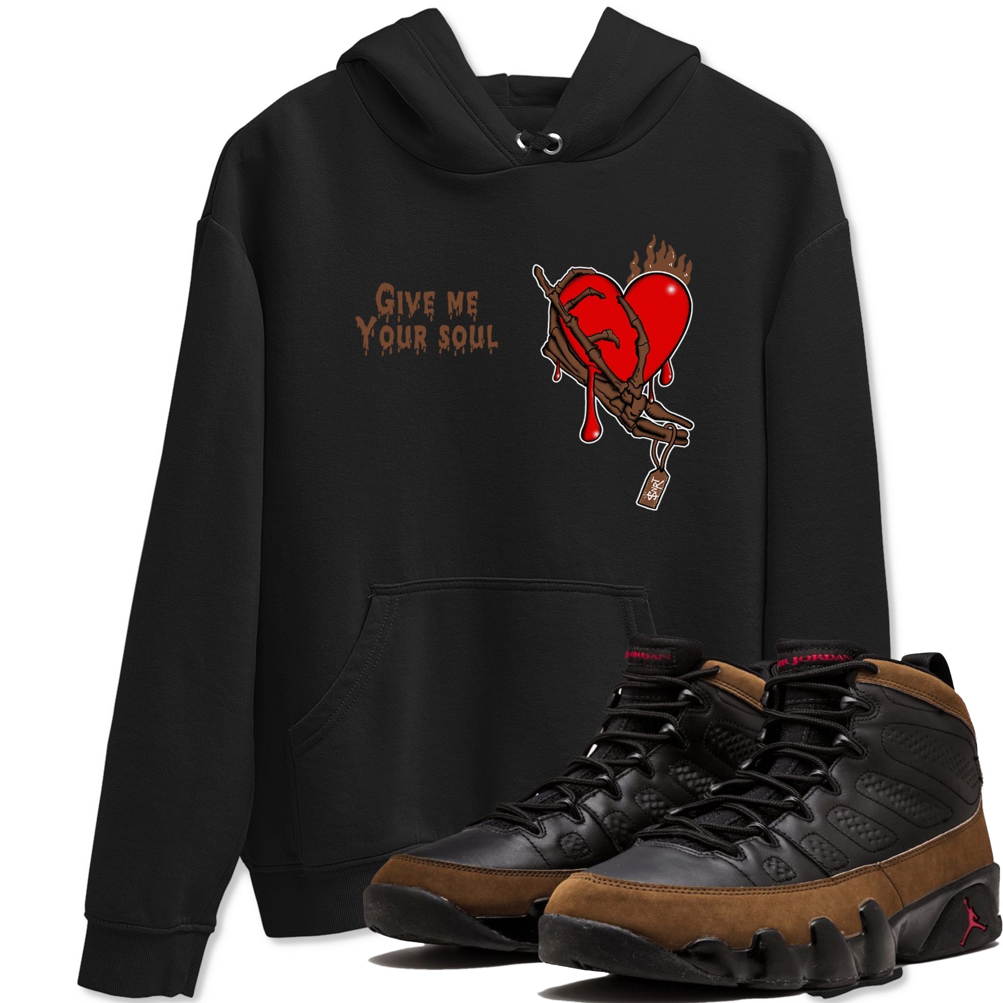 Give Me Your Soul snkmatch Tees - Air Jordan 9 Olive