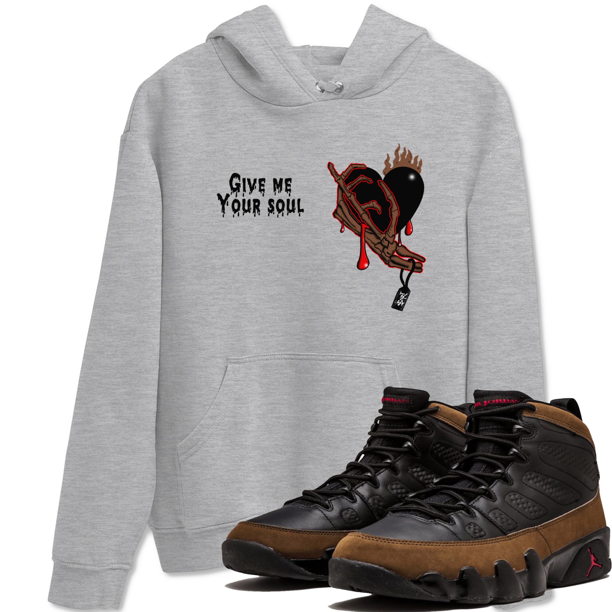 Give Me Your Soul snkmatch Tees - Air Jordan 9 Olive