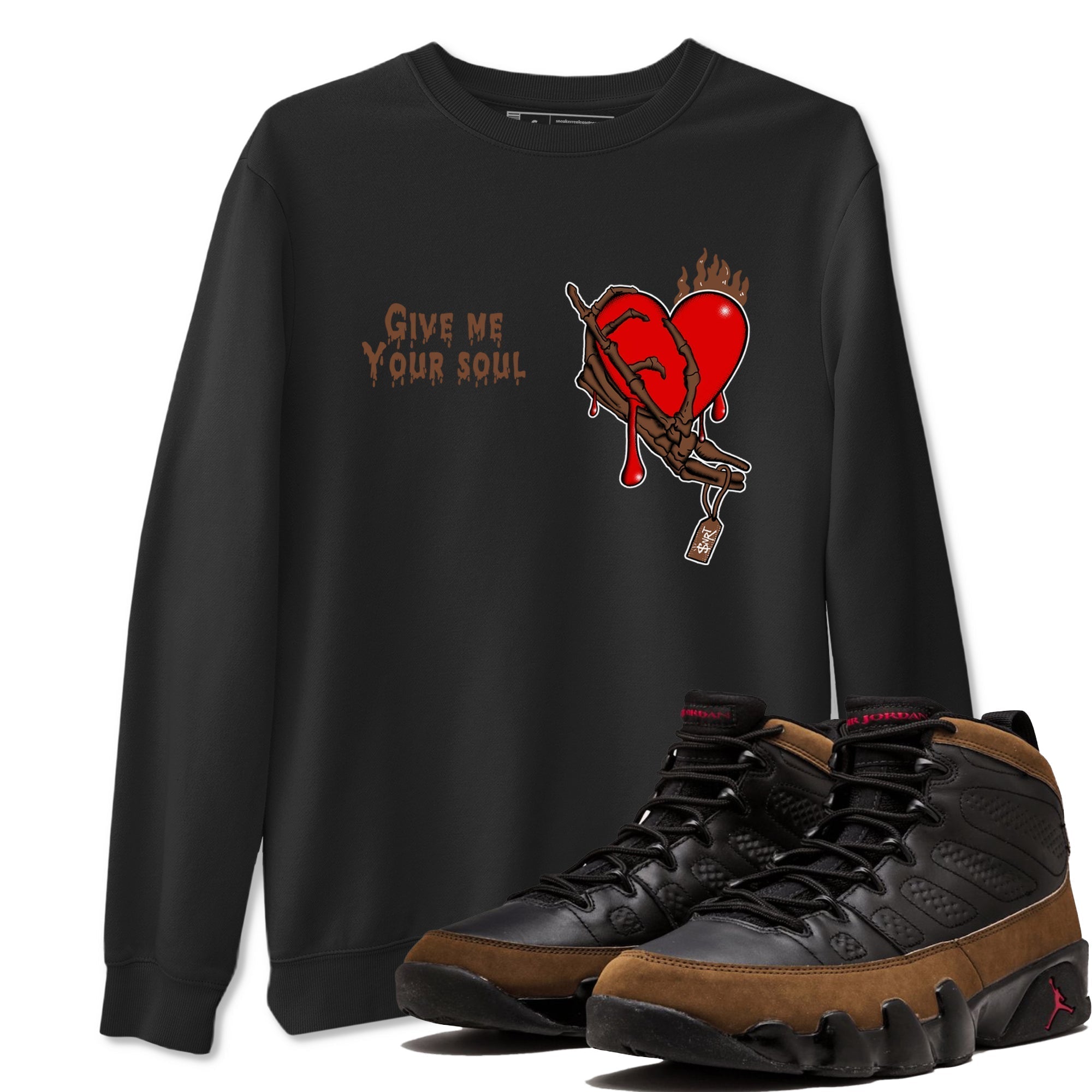 Give Me Your Soul snkmatch Tees - Air Jordan 9 Olive
