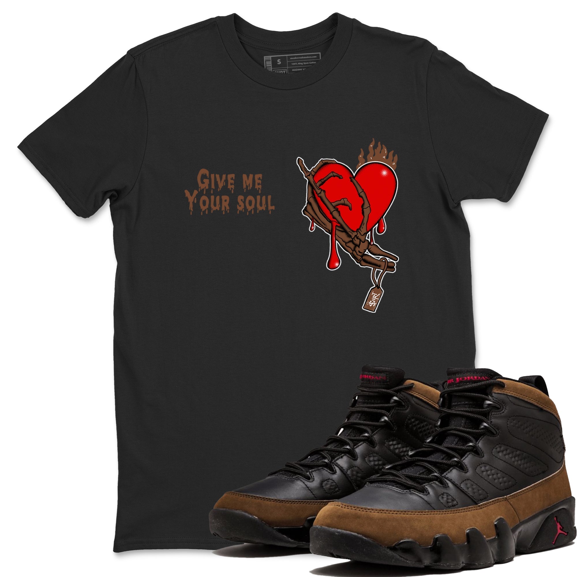 Give Me Your Soul snkmatch Tees - Air Jordan 9 Olive