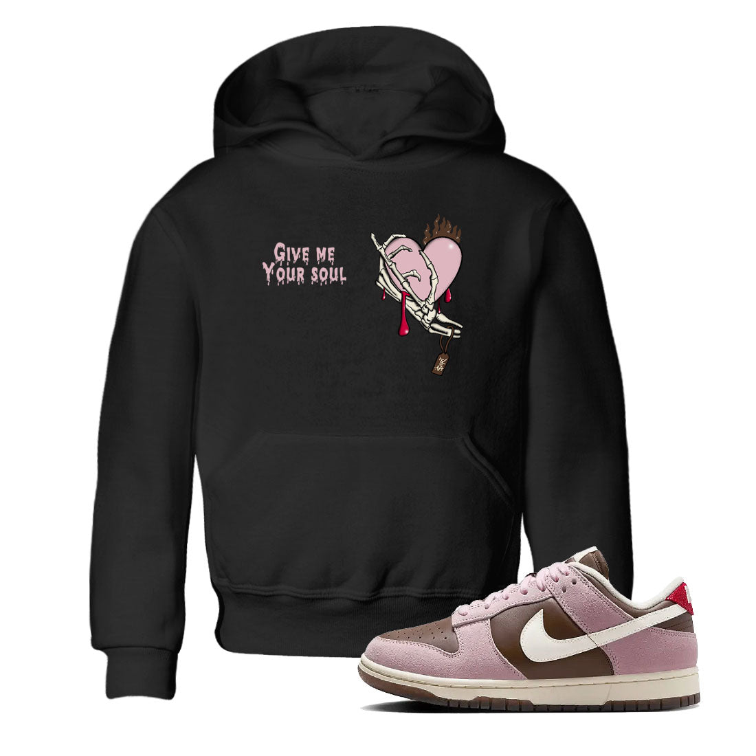 Give Me Your Soul snkmatch Tees Kids - Dunk Cacao Wow And Pink Foam