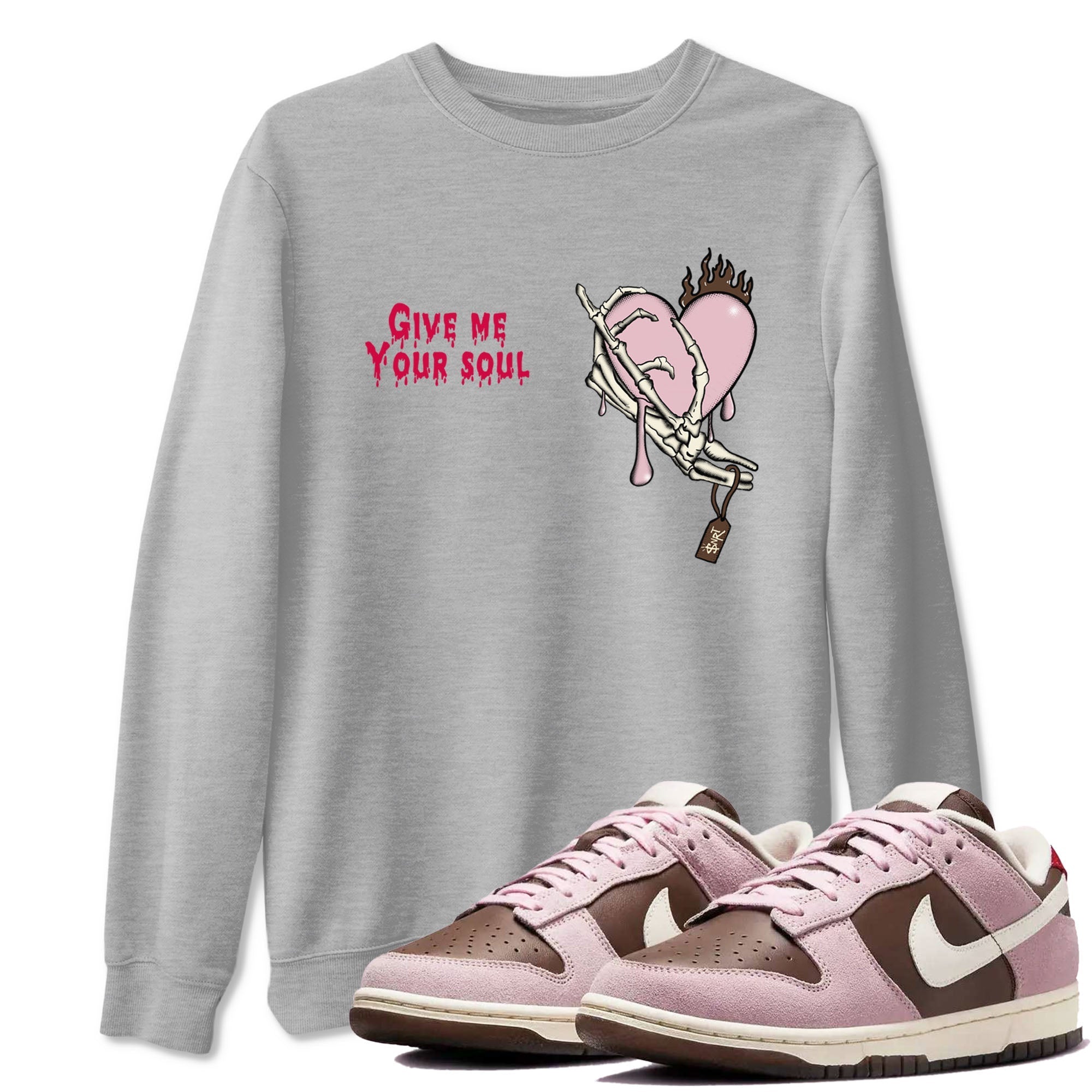 Give Me Your Soul snkmatch Tees - Dunk Cacao Wow And Pink Foam
