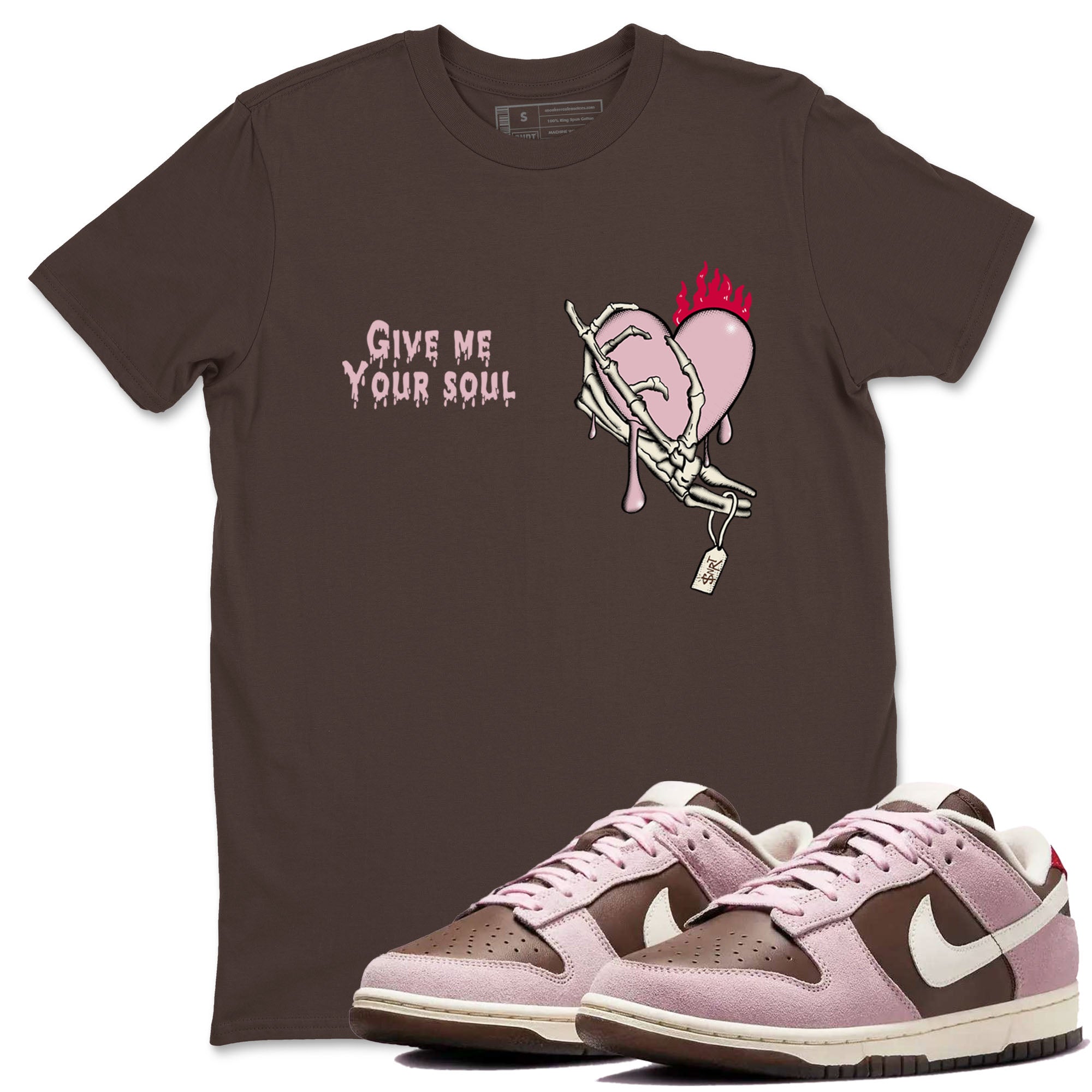 Give Me Your Soul snkmatch Tees - Dunk Cacao Wow And Pink Foam
