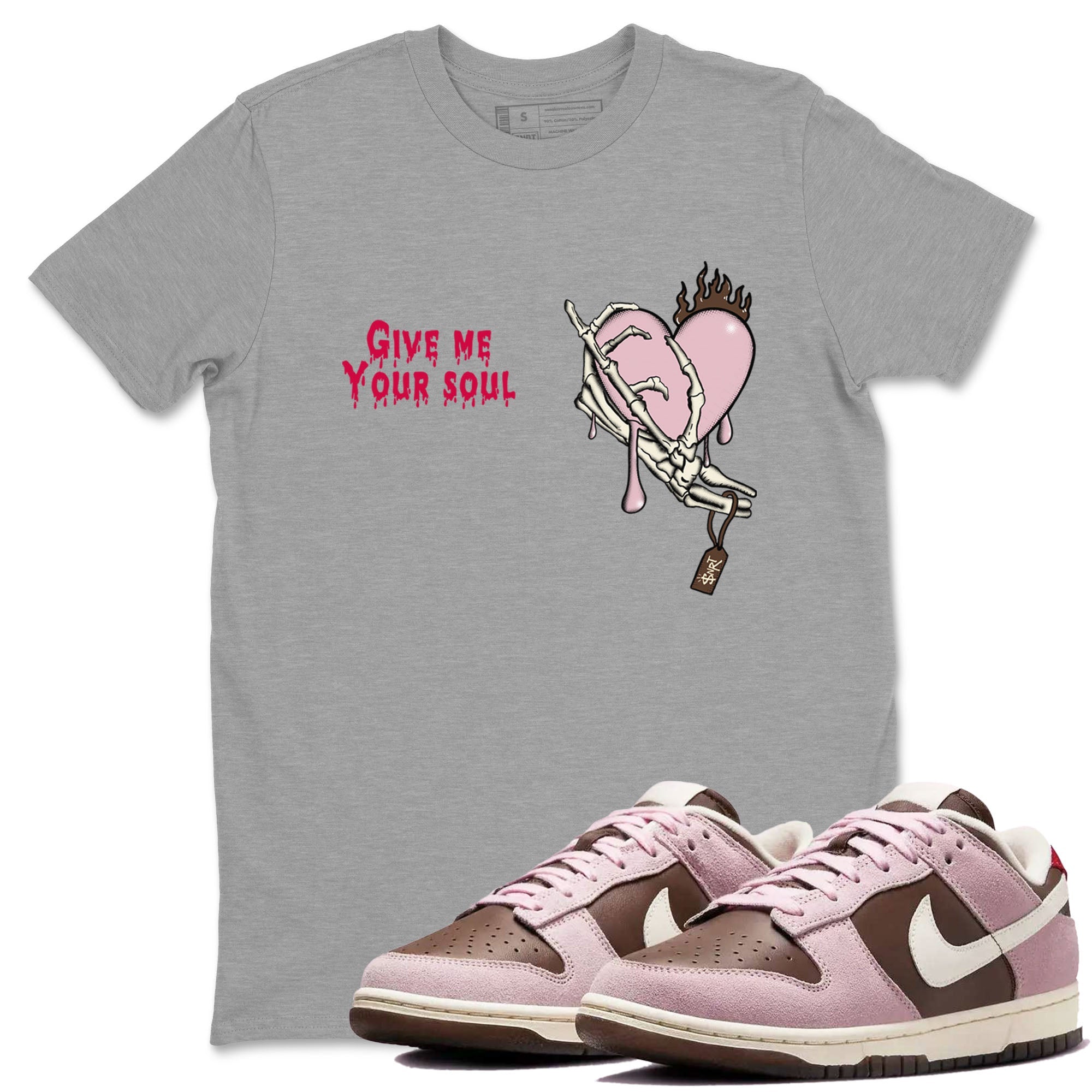 Give Me Your Soul snkmatch Tees - Dunk Cacao Wow And Pink Foam