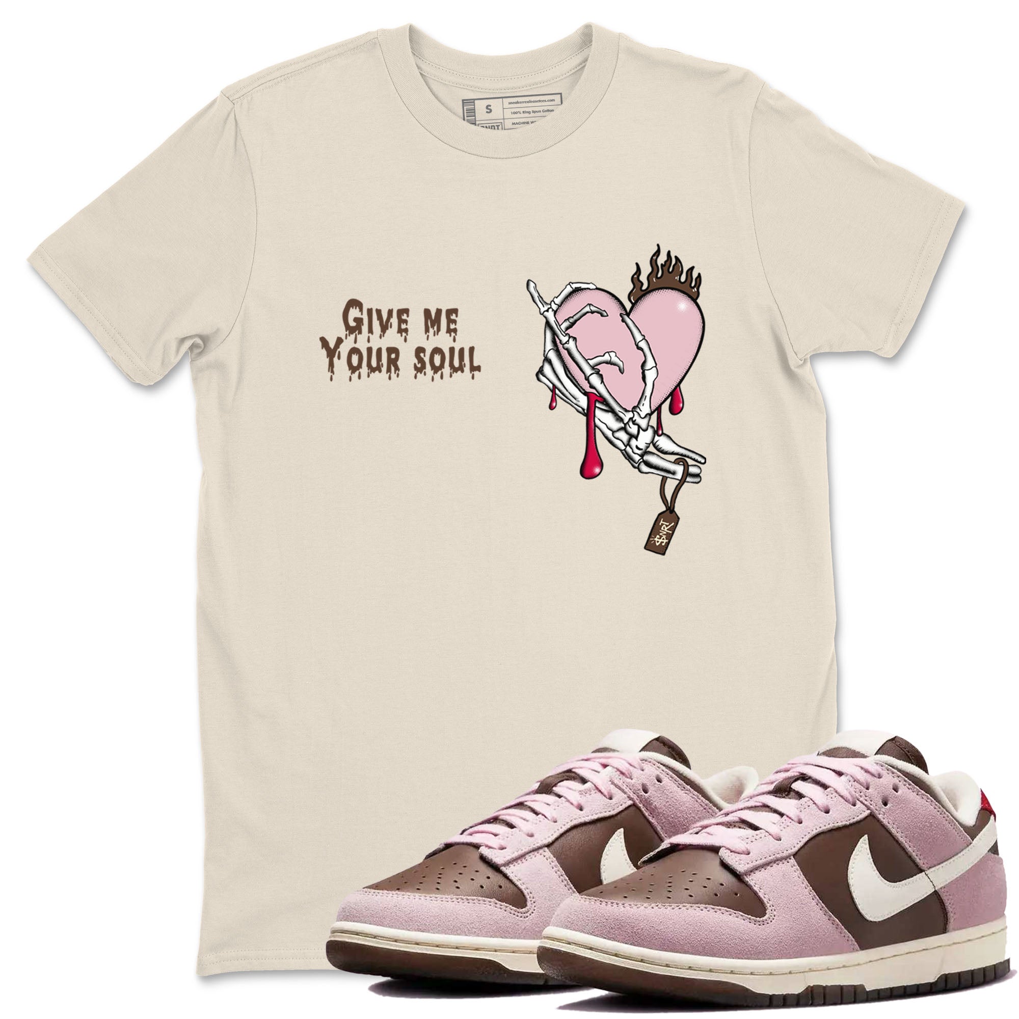 Give Me Your Soul snkmatch Tees - Dunk Cacao Wow And Pink Foam