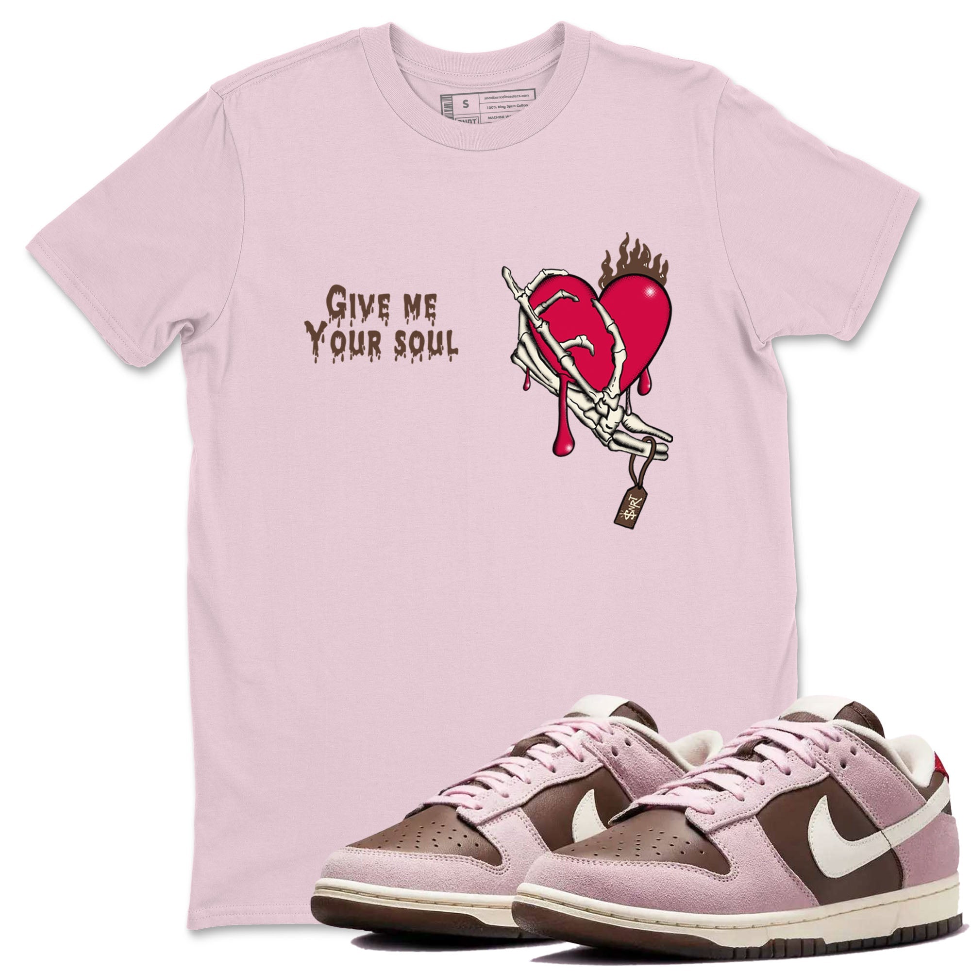 Give Me Your Soul snkmatch Tees - Dunk Cacao Wow And Pink Foam