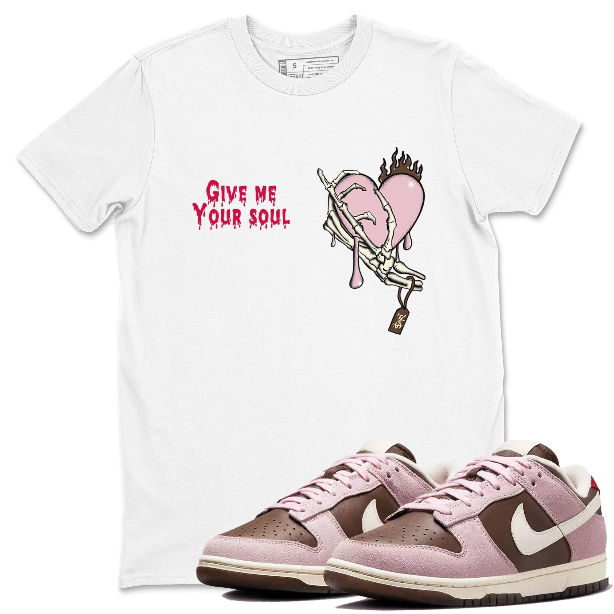 Give Me Your Soul snkmatch Tees - Dunk Cacao Wow And Pink Foam
