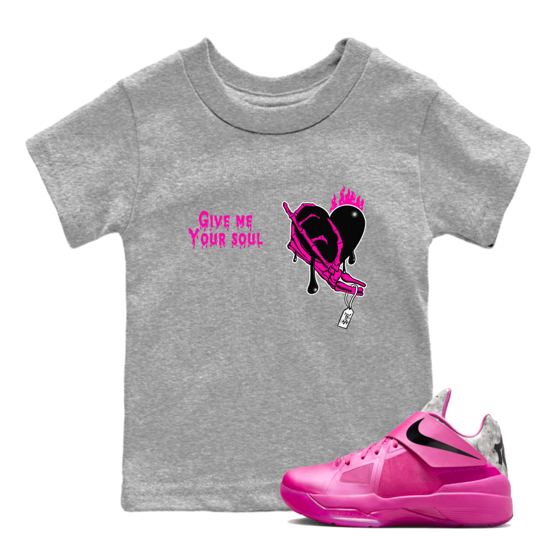Give Me Your Soul snkmatch Tees Kids - Nike KD 4 Aunt Pearl