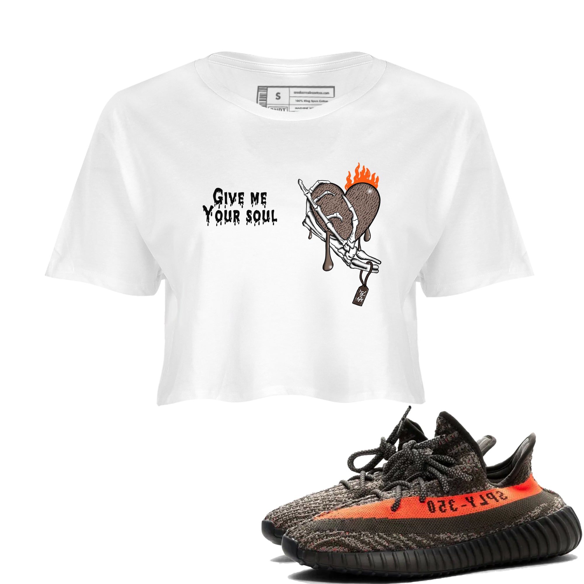 Give Me Your Soul SNRT Sneaker Women's Top - Yeezy 350 Carbon Beluga
