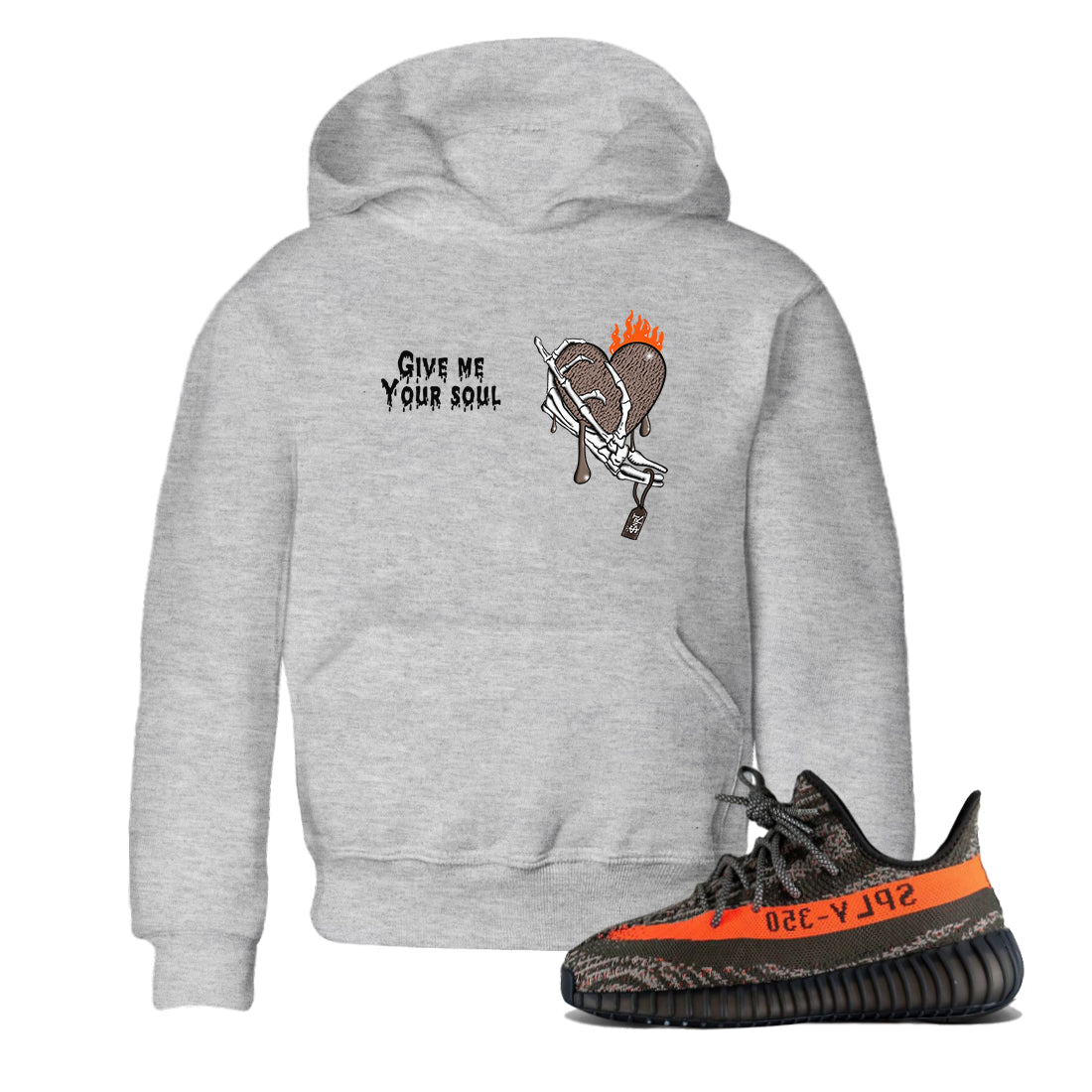 Give Me Your Soul snkmatch Tees Kids - Yeezy 350 Carbon Beluga