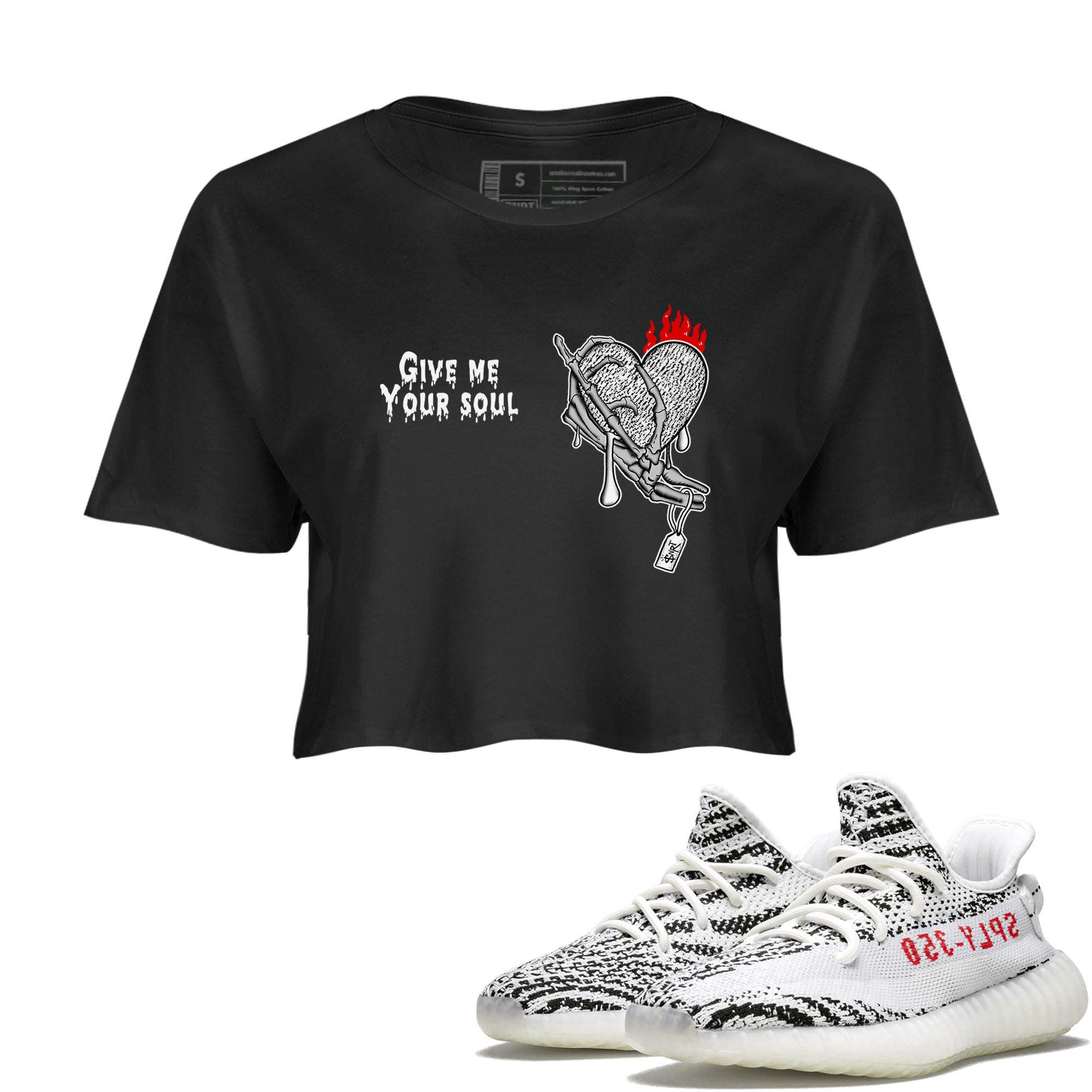 Give Me Your Soul snkmatch Women's Top - Yeezy 350 Zebra