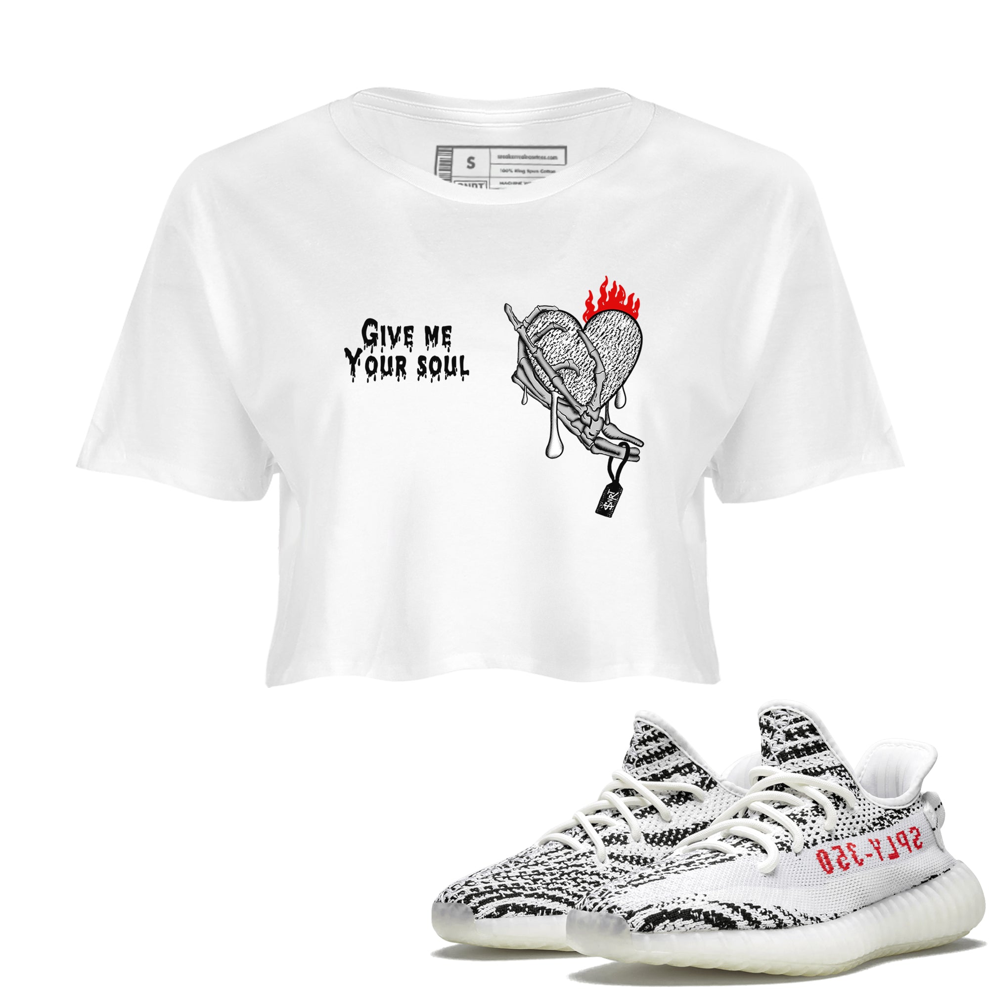 Give Me Your Soul snkmatch Women's Top - Yeezy 350 Zebra