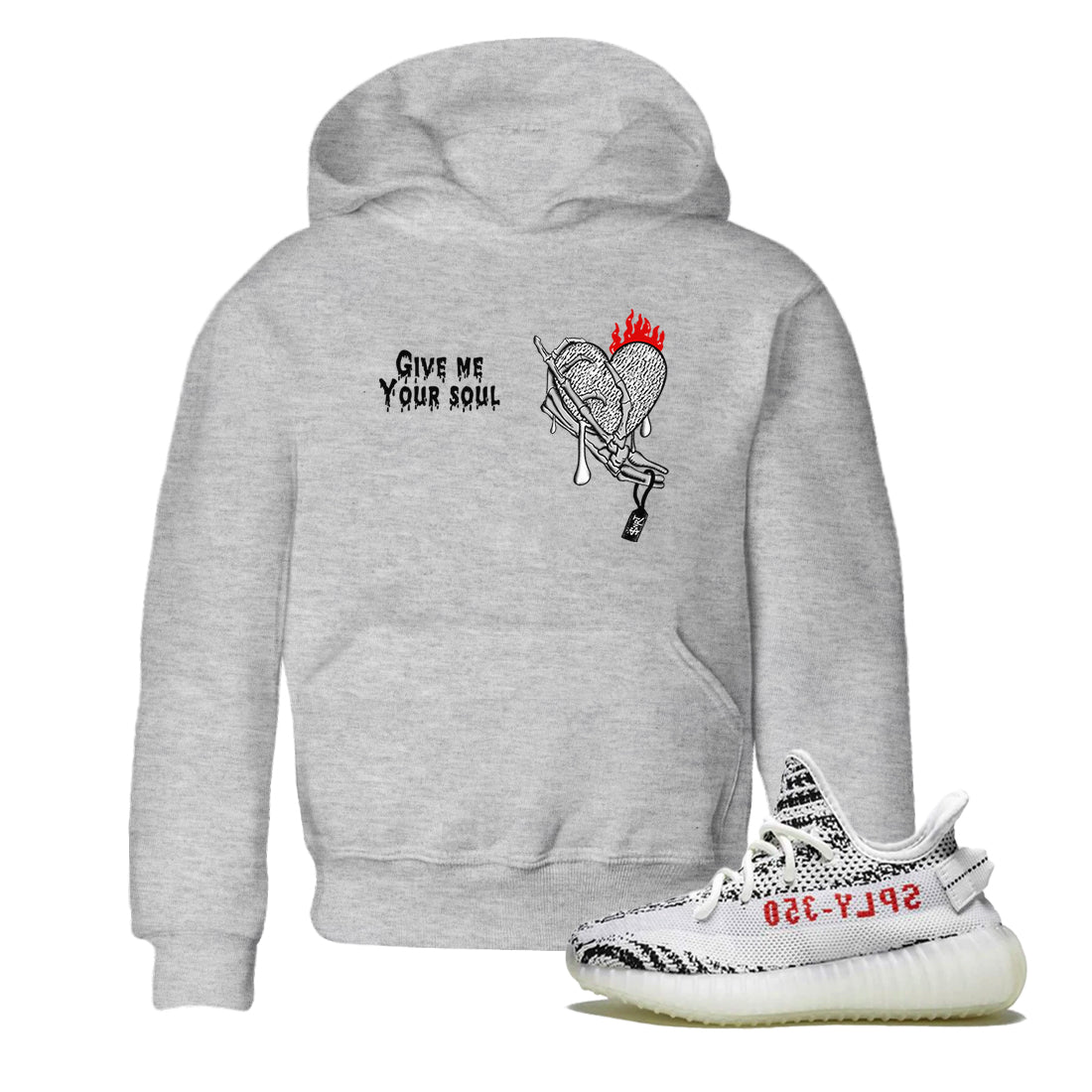 Give Me Your Soul snkmatch Tees Kids - Yeezy 350 Zebra