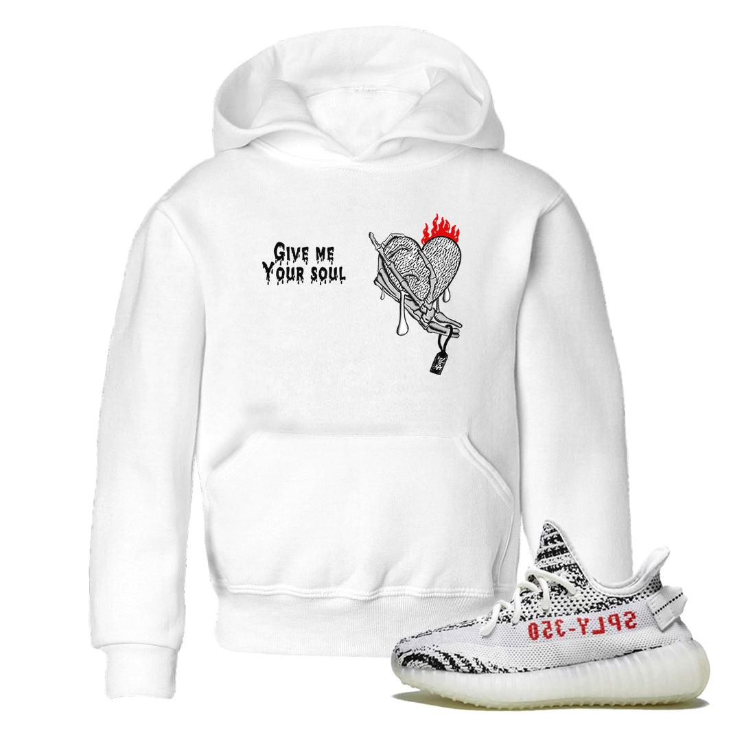 Give Me Your Soul snkmatch Tees Kids - Yeezy 350 Zebra