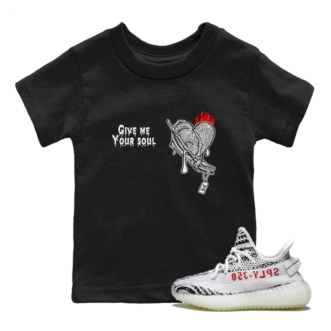 Give Me Your Soul snkmatch Tees Kids - Yeezy 350 Zebra