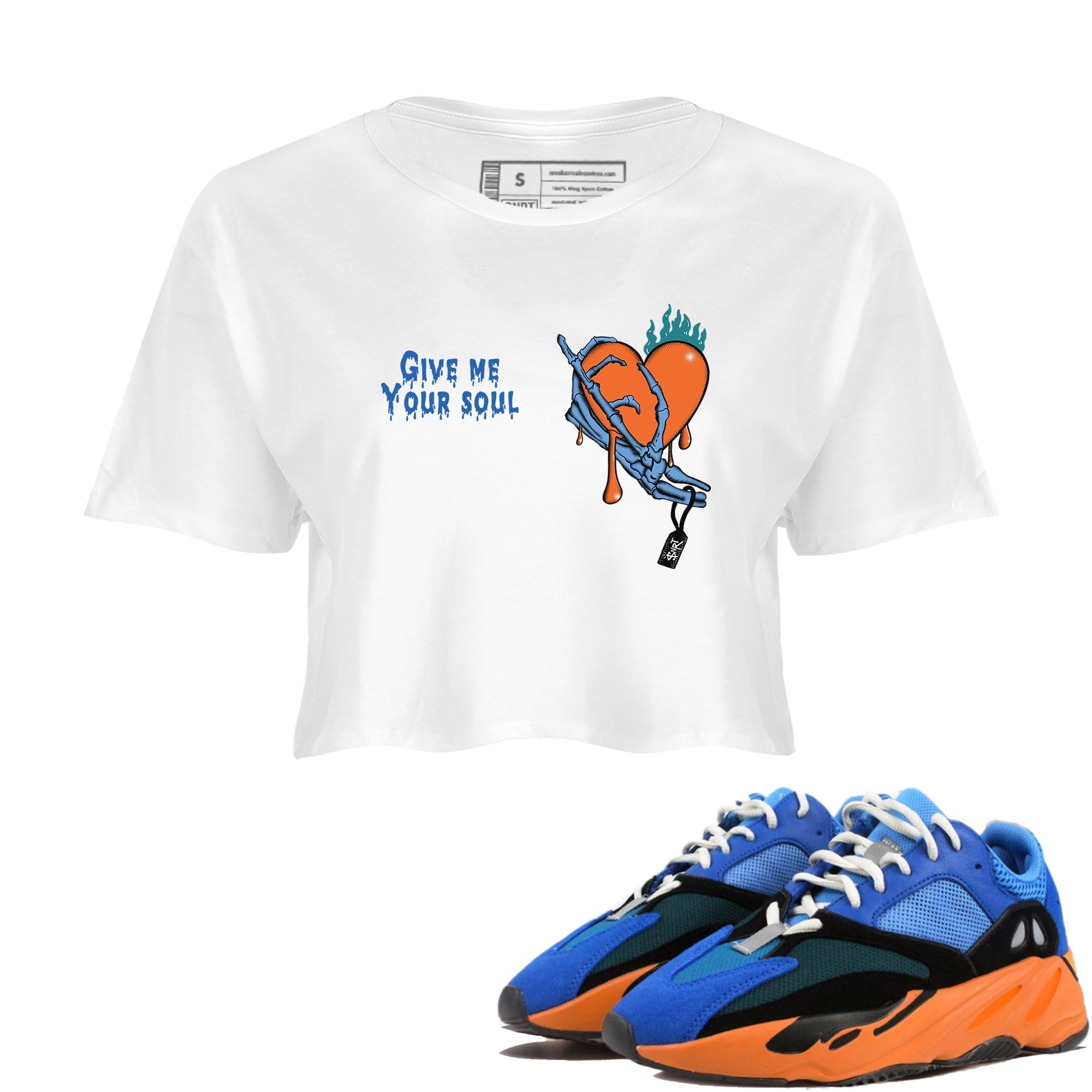 Give Me Your Soul snkmatch Women's Top - Yeezy 700 Bright Blue